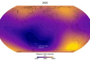 South Atlantic Anomaly 2025 compared to 2014