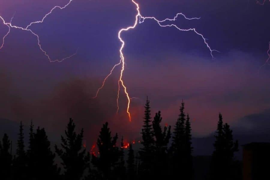 Climate warming shifts lightning-caused forest fires farther north