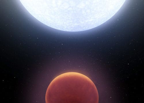 Planet hotter than most stars has 'year' just 1.5 days long—plus possible tail