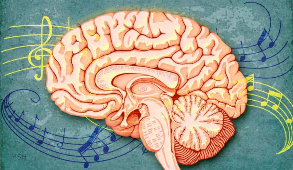 Brain music illustration