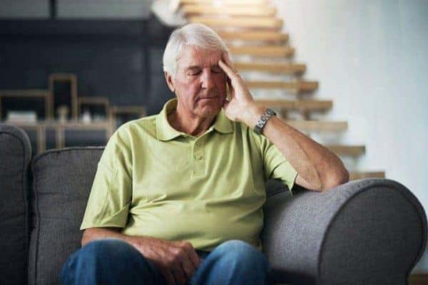 Older man with headache