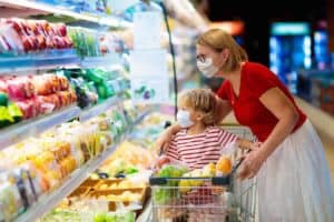 Woman at grocery store