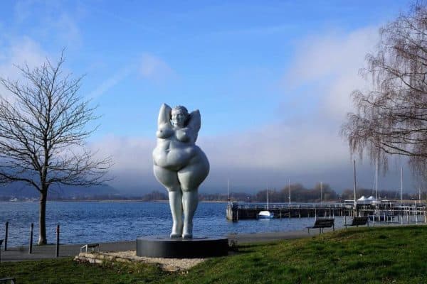 Obese statue