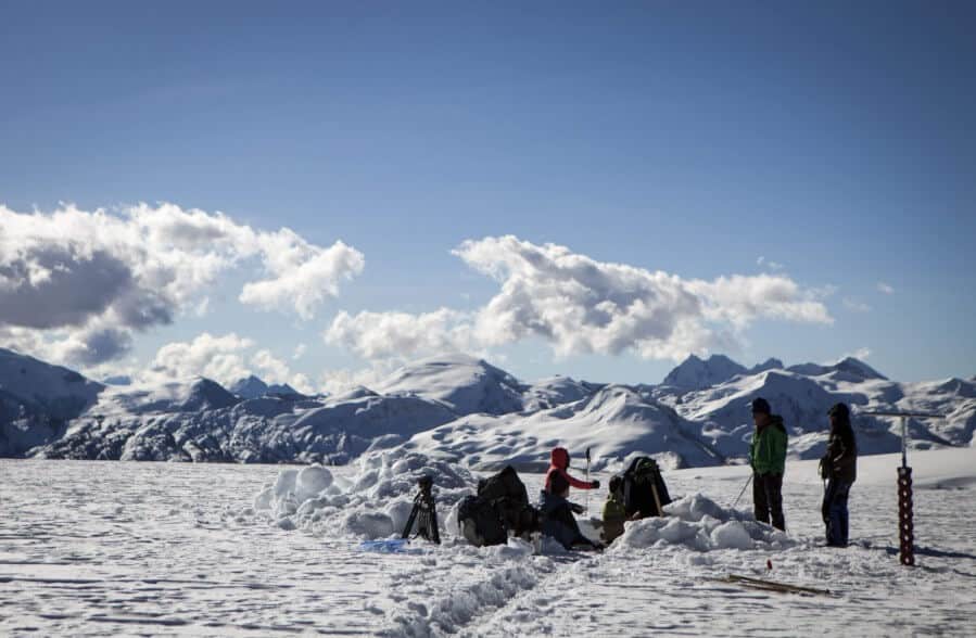 The ice fields on Quelccaya in Peru shrank by 46 percent from 1976, when teams from Ohio State first took ice samples from the glacier, to 2020.