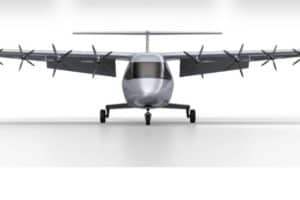 A PROTOTYPE OF A REGIONAL/URBAN MOBILITY AIRCRAFT DESIGNED BY ELECTRA.AERO, UTILIZING DISTRIBUTED ELECTRIC PROPULSION AND BLOWN LIFT TECHNOLOGY. IMAGE/ELECTRA.AERO.