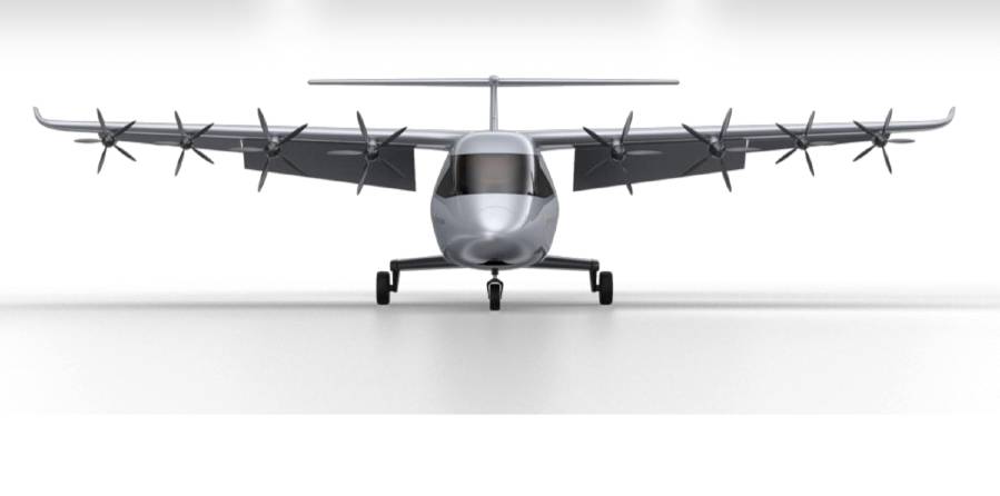 A PROTOTYPE OF A REGIONAL/URBAN MOBILITY AIRCRAFT DESIGNED BY ELECTRA.AERO, UTILIZING DISTRIBUTED ELECTRIC PROPULSION AND BLOWN LIFT TECHNOLOGY. IMAGE/ELECTRA.AERO.