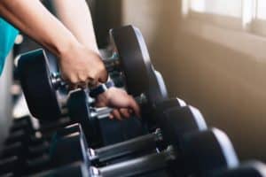 Weights at a gym