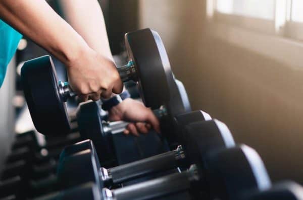 Weights at a gym