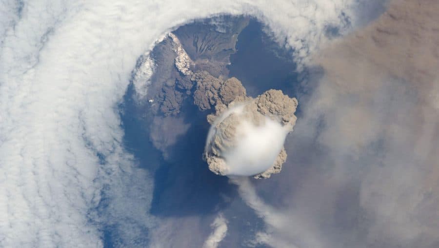 Sarychev Volcano, as seen from space. Credit: NASA