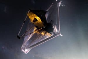 Pictured is an artist’s conception of the James Webb Space Telescope. Image credit: NASA GSFC/CIL/Adriana Manrique Gutierrez