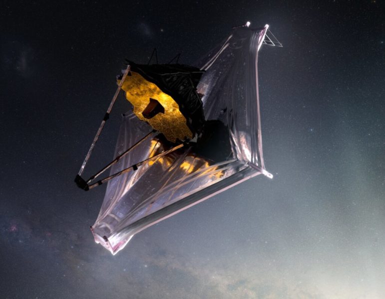 Pictured is an artist’s conception of the James Webb Space Telescope. Image credit: NASA GSFC/CIL/Adriana Manrique Gutierrez