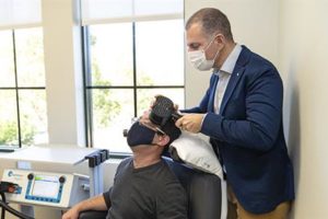 Transcranial magnetic stimulation involves exposing patients to a series of short magnetic pulses that stimulate nerve cells in areas of the brain known to be associated with major depression.