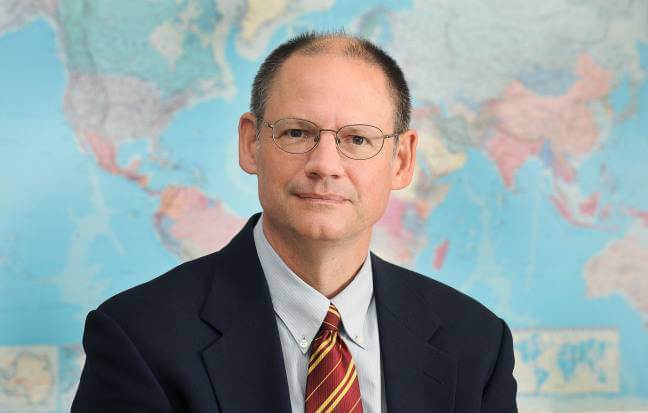 University Professor of Economics Peter Orazem at ISU. Larger image. Christopher Gannon/Iowa State University
