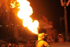 Firebreather performance at Burning Man