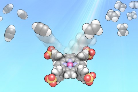 Catalysis driven by light and water produces polymer-grade ethylene.