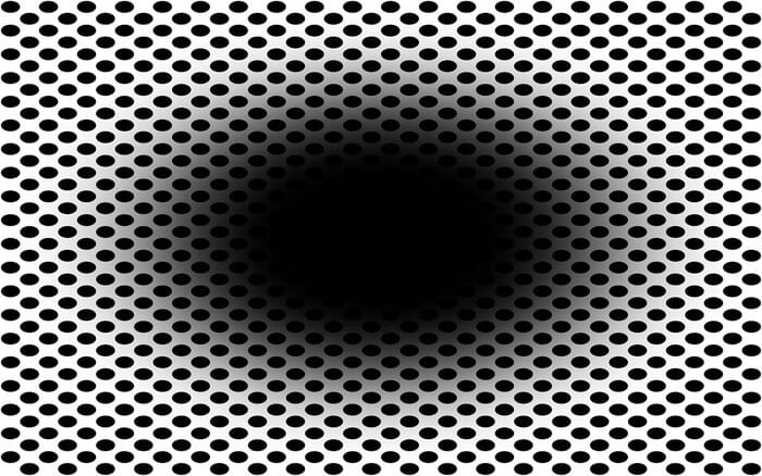 The 'expanding hole' is an illusion new to science, strong enough to prompt the human eye pupils to dilate in anticipation of entering a dark space.