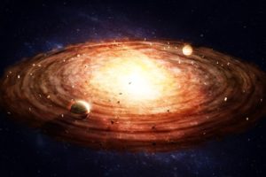 Image: Artist's conception of planetary system formation. Credit: Shutterstock.