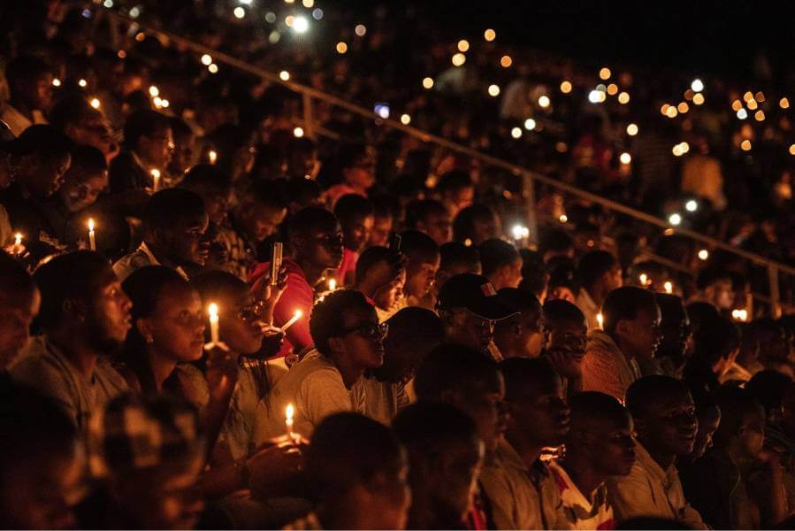 Candlelight vigil in Rwanda