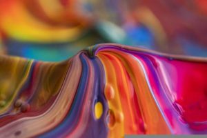 A swirl of multi-colored paint