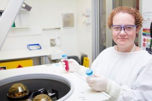 Professor Nikola Bowden in the lab at Hunter Medical Research Institiute