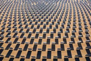 Solar panels in Dunhuang, Gansu, China Credit: Darmau Lee