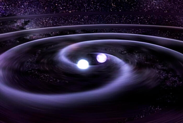 image: Neutron star merger and the gravity waves it produces