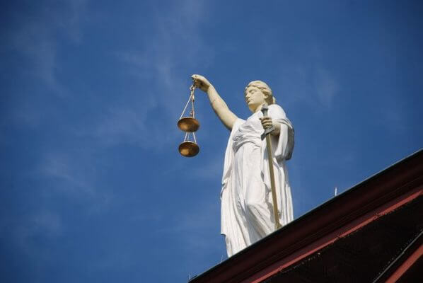 Lady justice with scale