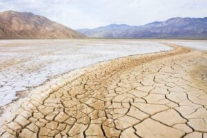 Parched California land