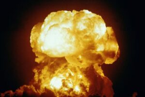 U.S. Navy nuclear test, Bikini Atoll. Credit: Getty Images