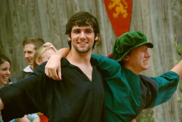 Two men in Shakespearean costume