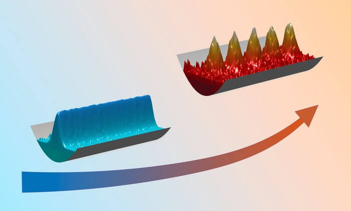 When a quantum liquid is heated, crystalline structures can appear.