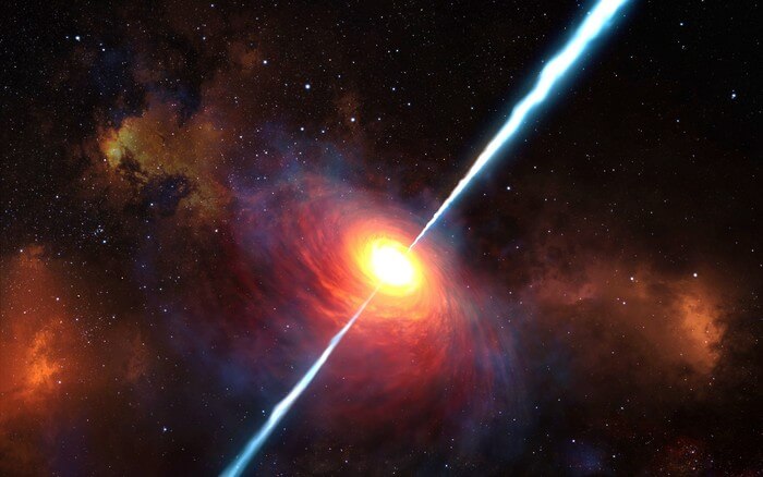 An artist's rendering of quasar P172+18