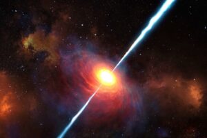 An artist's rendering of quasar P172+18
