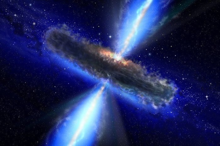 Galactic collision course triggers black hole bursts