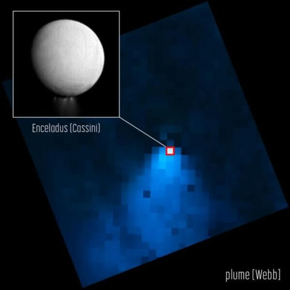 Saturns Moon Enceladus Throws Water Party Visible from Space