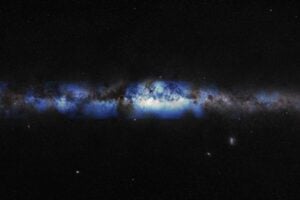 Milky Way seen through a neutrino lens (blue)