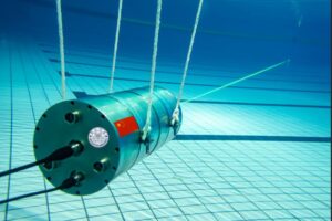 Researchers developed a single-photon Raman lidar system that operates underwater and can remotely distinguish various substances They demonstrated the system by using it to detect varying thicknesses of gasoline oil in a quartz cell that was 12 meters away from the system in a large pool.