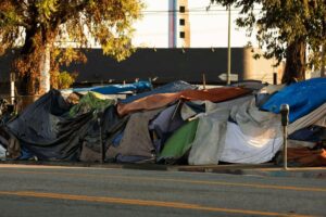 Homeless encampment. Courtesy of Notre Dame