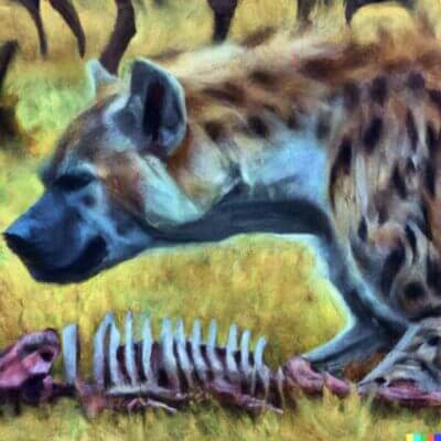 Human ancestors challenged giant hyenas for carcasses in Prehistoric simulations