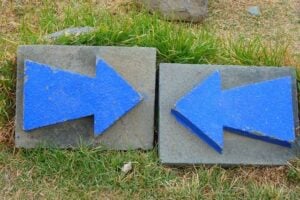 blue arrows point at each other. pixabay