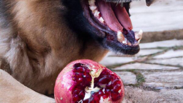 Mouthwash for dogs: water additive with pomegranate helps to keep canine teeth healthy