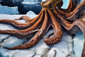 octopus on an ice shelf