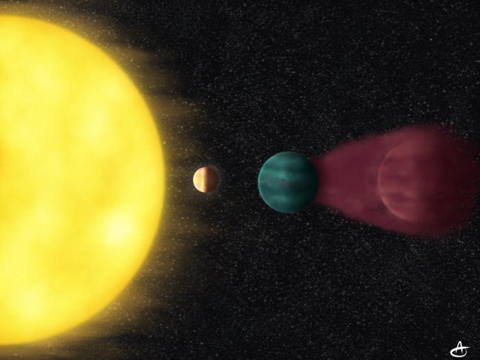 Young, hot, Earth-sized planet HD 63433d sits close to its star in the constellation Ursa Major, while two neighboring, mini-Neptune-sized planets — identified in 2020 — orbit farther out.