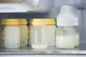 breast milk in bottles