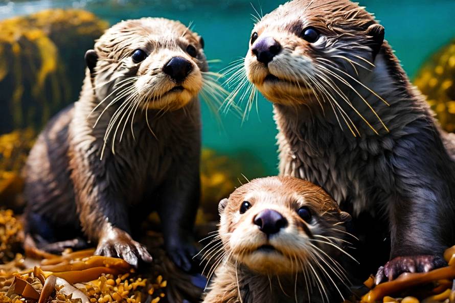 sea otters and kelp