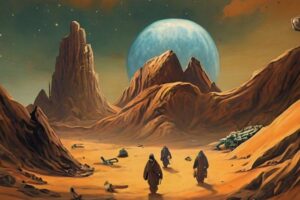 Illustration of the Star Wars planet Tatooine