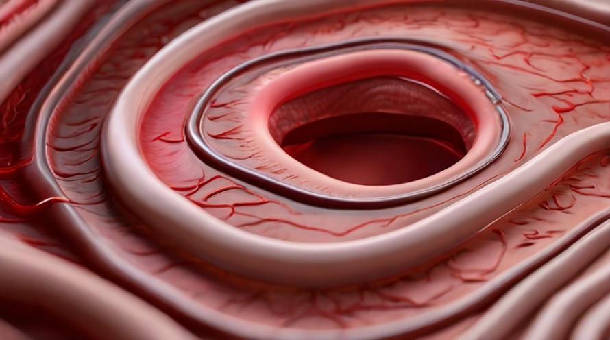 Illustration of a cross section of an unobstructred artery