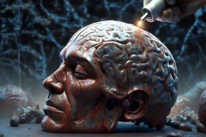 brain iron concussion illustration
