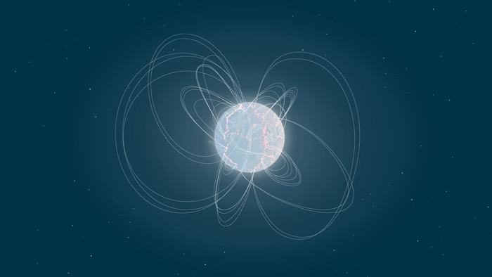 Artist's impression of a magnetar. Magnetars are the cosmic objects with the strongest magnetic fields ever measured in the Universe.