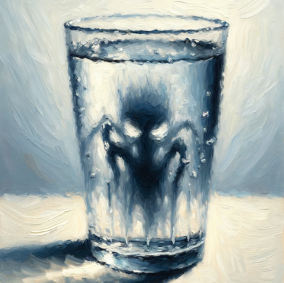 Painting of a glass of water